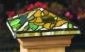 Maine Ornamental Sunflower Tiffany Pyramid Post Cap