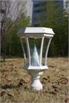 Victorian Solar Post Lamp - White