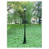 Victorian Solar Post Lamp w/ 7' Post - Black