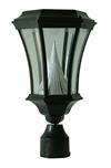 Victorian Solar Post Lamp - Black