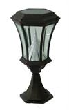 Victorian Solar Lamp Surface Mount - Black